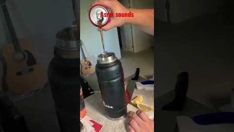 Asmr sounds knife sharpening lemon 🍋 slicing 🧊 cold Coke pour. Lemon squeeze satisfying