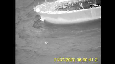 Coast Guard, partners arrive on scene to a downed aircraft