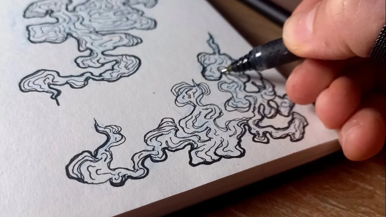 Fog & Smoke Drawing Tutorial | Pen and ink