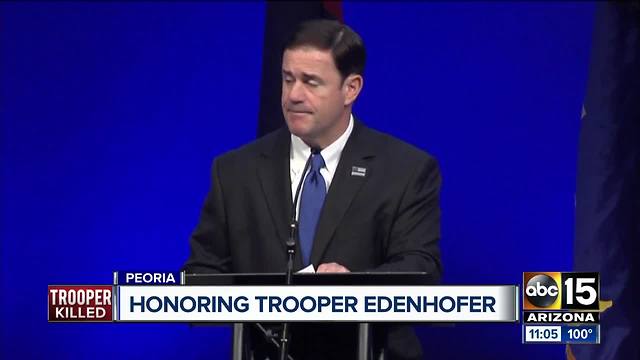 Hundreds honor fallen DPS trooper at funeral