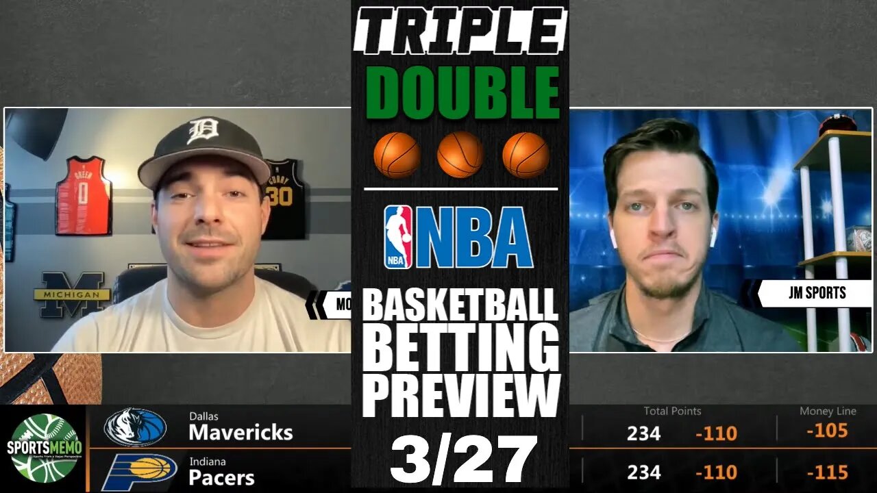 NBA Picks & Predictions | Mavericks vs Pacers | Sixers vs Nuggets | SM Triple-Double for March 27