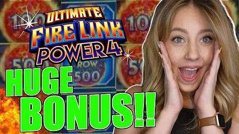 OMG! My First Time Playing POWER 4 FIRE LINK & I Win HUGE!