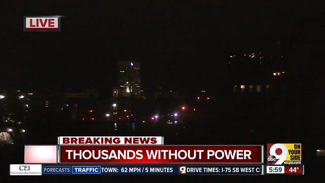 Power outage puts Walnut Hills, Mt. Adams in the dark