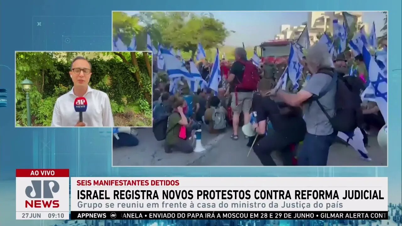 Israel registra novos protestos contra reforma judicial