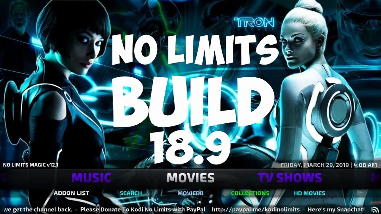 Kodi 18 NO LIMITS MAGIC BUILD FULL INSTALL