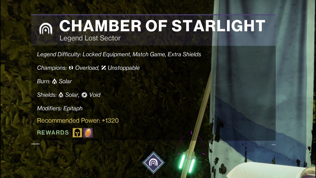 Destiny 2, Legend Lost Sector, Chamber of Starlight on the Dreaming City 10-8-21