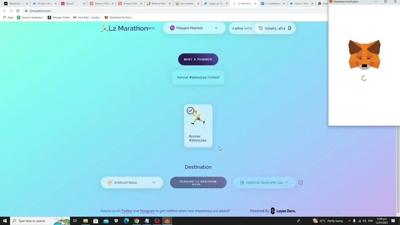 LayerZero Airdrop. How To Position Yourself For $ZRO Airdrop Using L2Marathon. Cost Is 53 Cents!