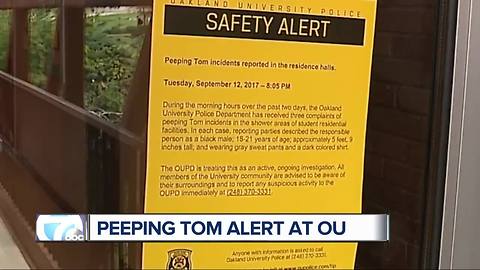 Peeping Tom alert at Oakland University