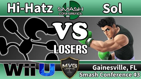 Hi-Hatz (Ganon & G&W) vs. MVG|Sol (Little Mac) - SSB4 Losers R7 - SC43