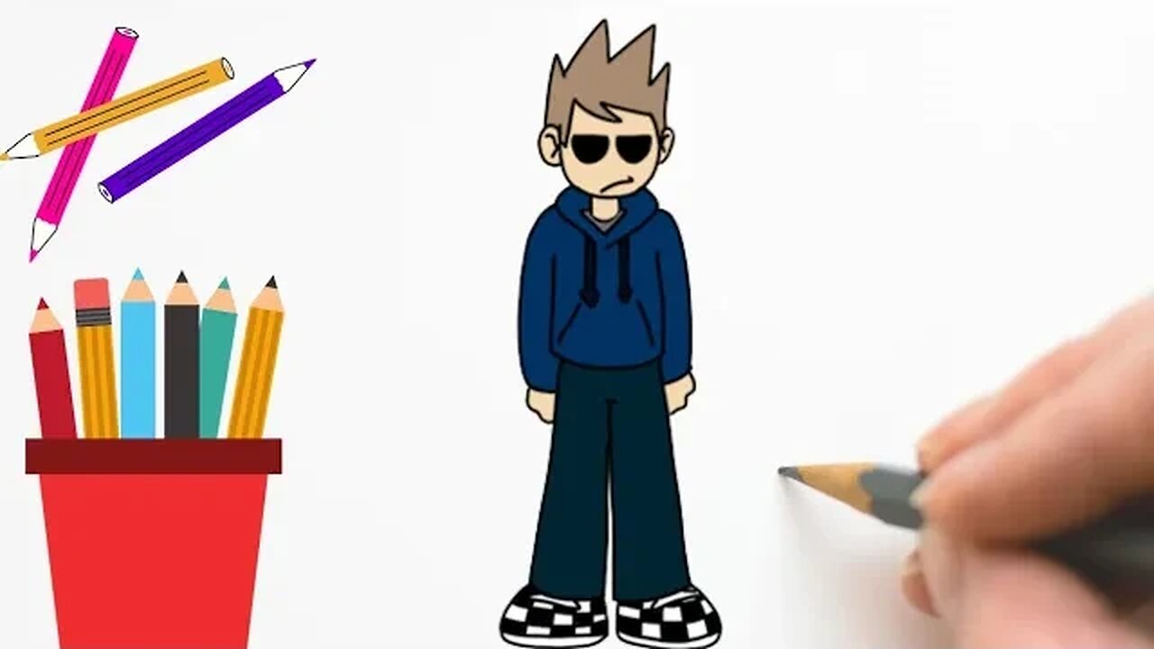 COMO DESENHAR TOM DE EDDSWORLD - FÁCIL DE FAZER #eddsworld #tom