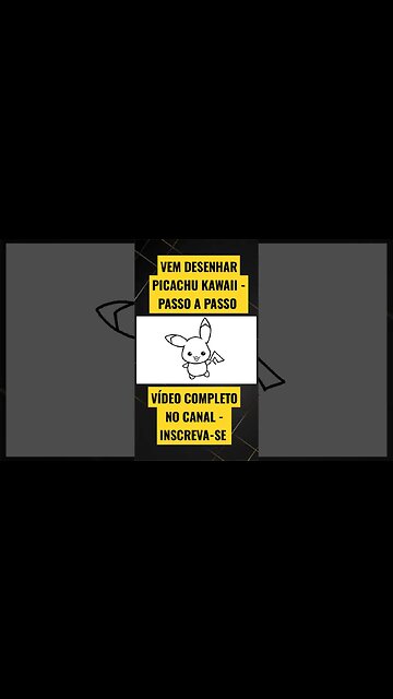 COMO DESENHAR PIKACHU KAWAII - FÁCIL #desenho #desenholivre #shorts #desenhofacil