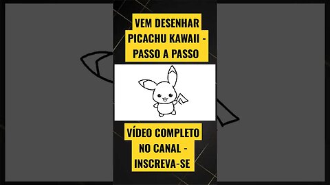 COMO DESENHAR PIKACHU KAWAII - FÁCIL #desenho #desenholivre #shorts #desenhofacil