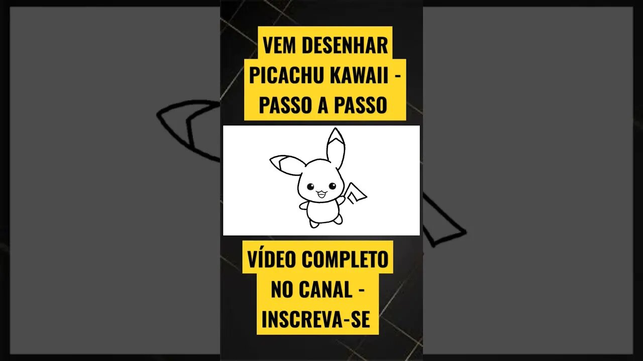 COMO DESENHAR PIKACHU KAWAII - FÁCIL #desenho #desenholivre #shorts #desenhofacil