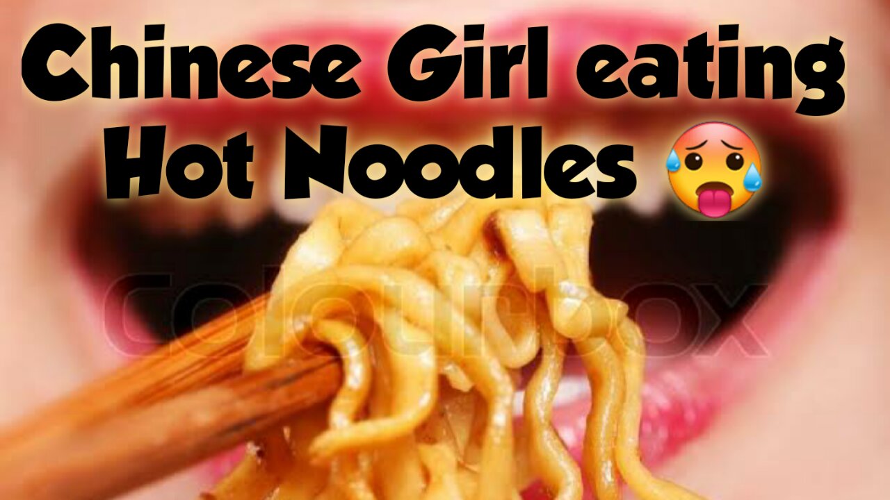 Chinese Girl eating Delicious noodles 😋