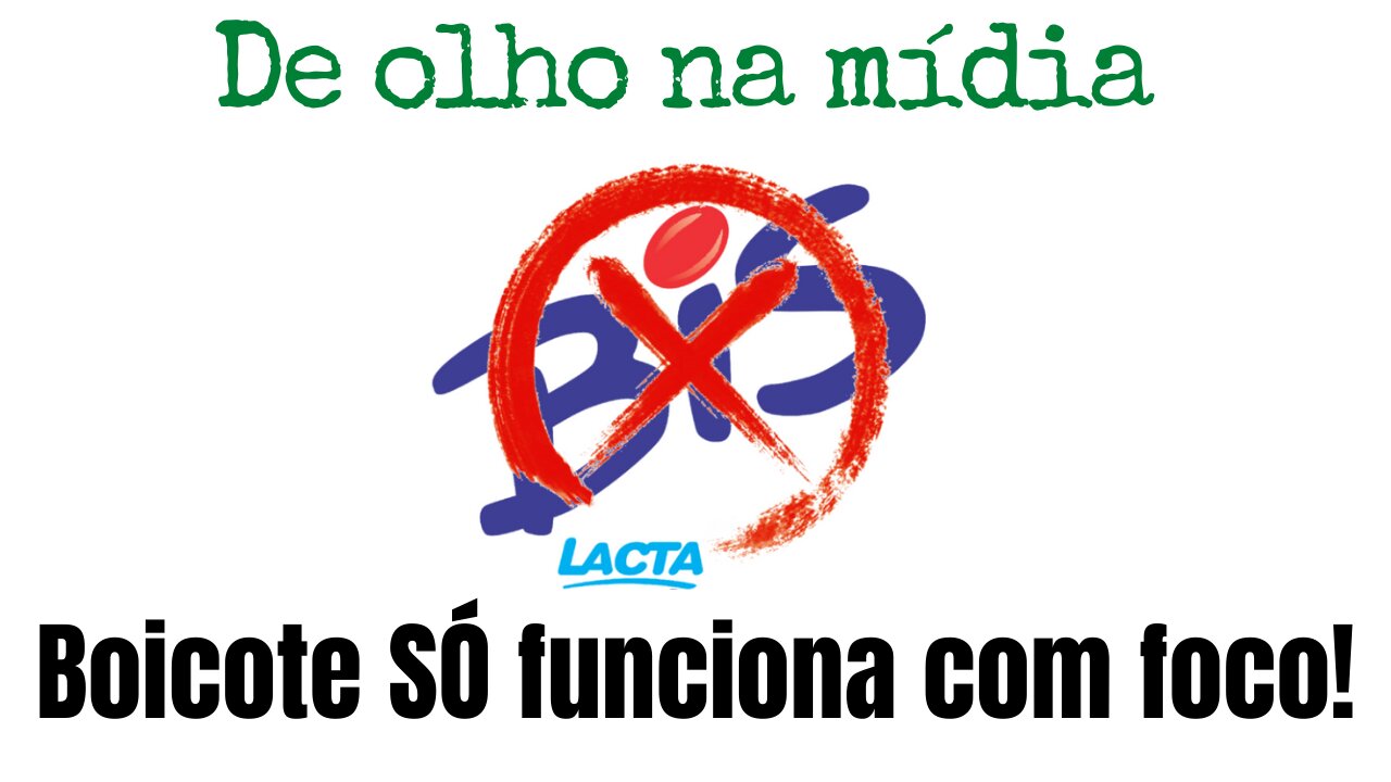 Boicote SÓ funciona com foco!