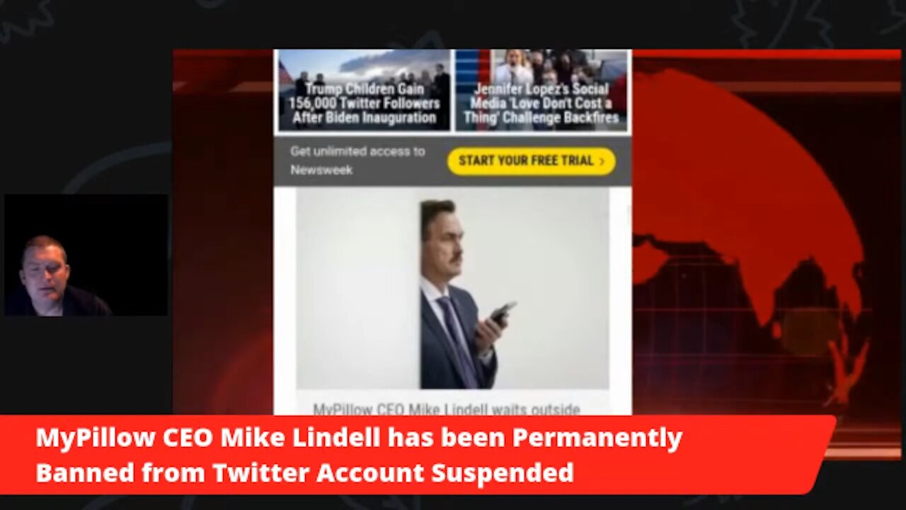 MyPillow CEO Mike Lindell has been Permanently Banned from Twitter Account Suspended