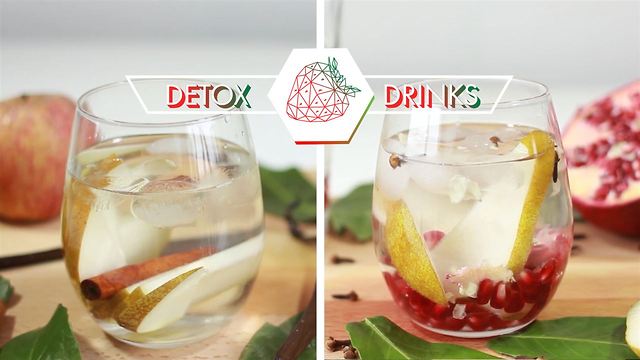 Make Water Awesome: Pear detox drinks, 2 ways