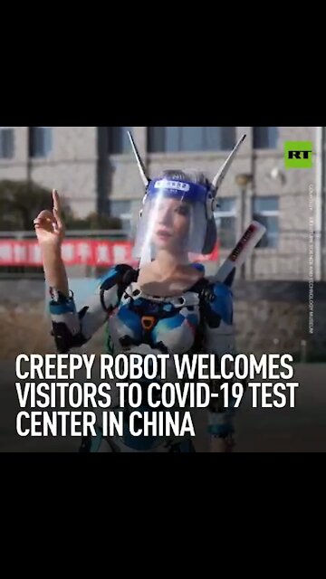 Creepy robot in China