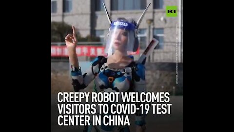Creepy robot in China