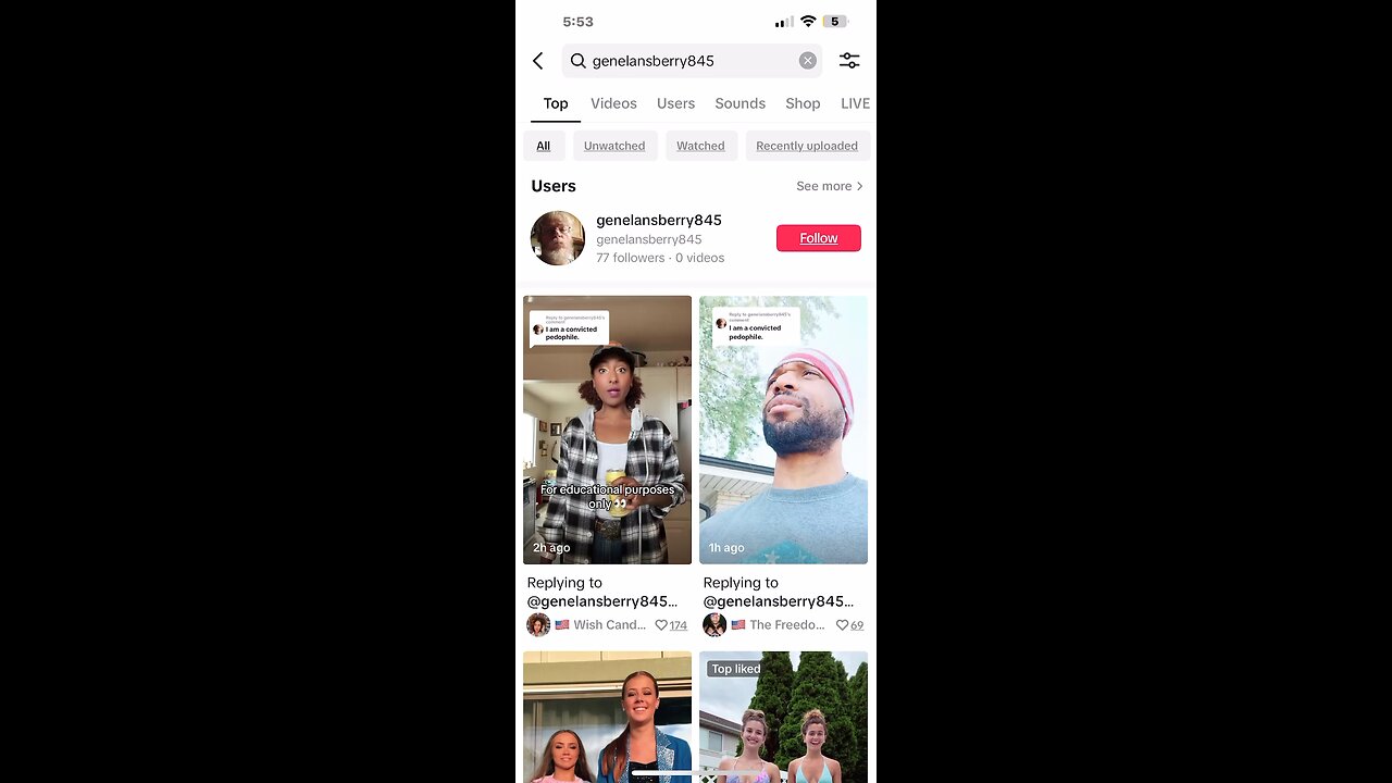 Tik tok makes it easy for pedos to find kids