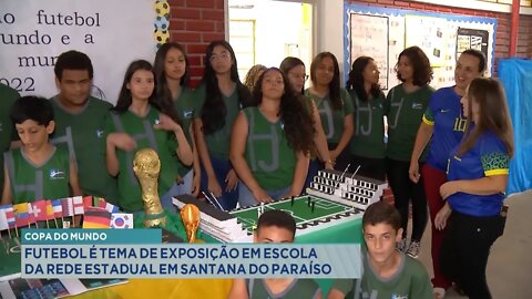 Copa do Mundo: Futebol é Tema de Exposição em Escola da Rede Estadual em Santana do Paraíso.