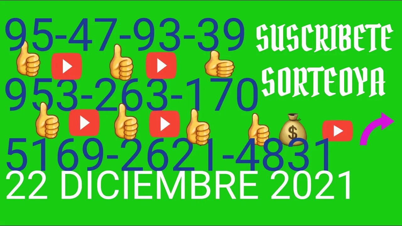 SORTEOYA NUMERO PROBABLE 22 DICIEMBRE 2021