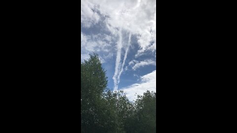 Wales white lines on sky 13/08/2023 after 12.30pm