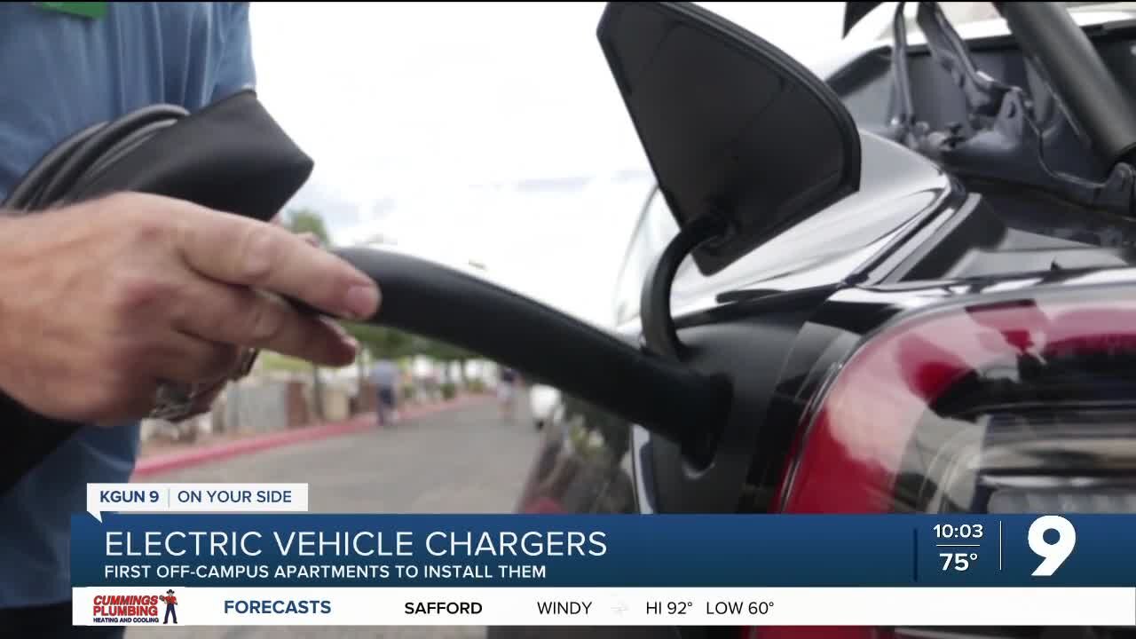 Off-campus complex to be first to install EV chargers