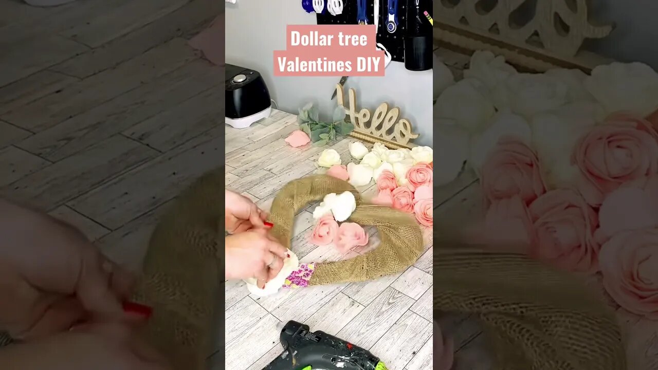 💖 Dollar tree Valentines DIY, #dollartreediy #shorts #dollartreecrafts #blessedbeyondmeasure