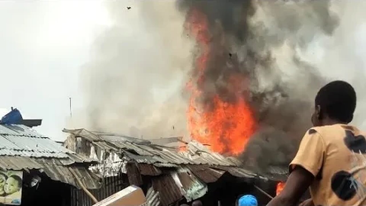 mile 3 market on fire port Harcourt