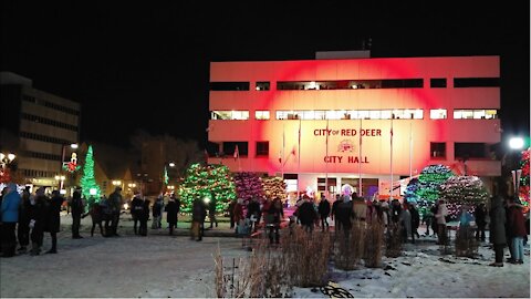 O Canada Red Deer City Hall 2020 Christmas Carolling