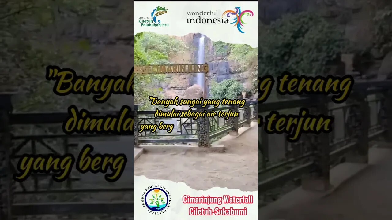 Cimarinjung Waterfall #short #shortsvideo #sukabumi
