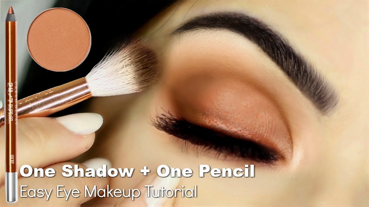 Beginners Eye Makeup Tutorial Using One Eyeshadow + Eyeliner Pencil | How To Apply Eyeshadow