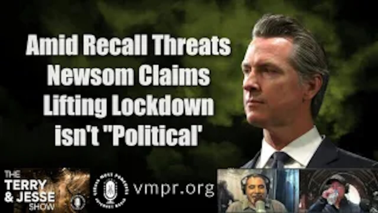 29 Jan 2021 Amid Recall Threats Newsom Claims Lifting Lockdown isn't "Political'