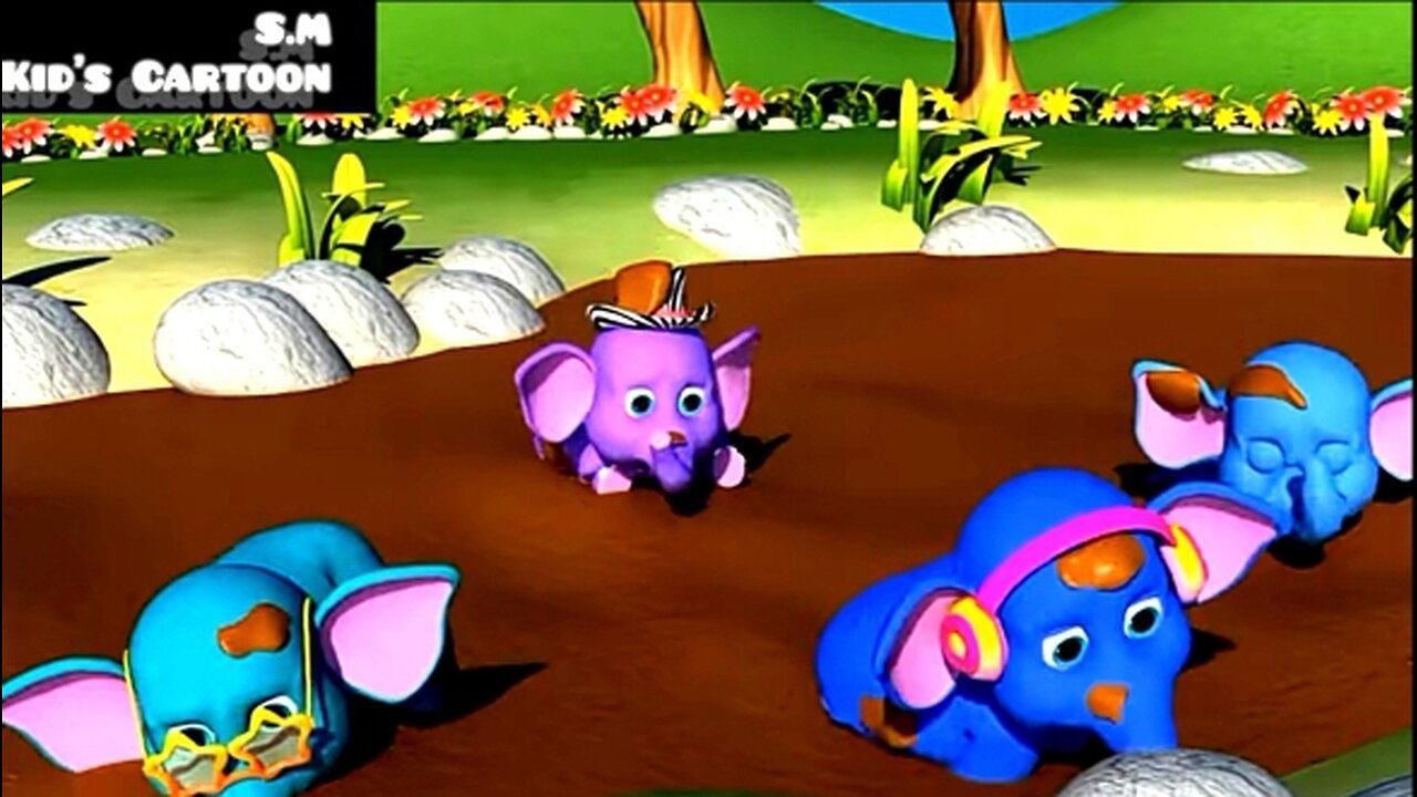 🐘Ek Mota Hathi Song 🐘Urdu hathi song🐘Urdu Rhymes for kids🐘S.M kid's Cartoon