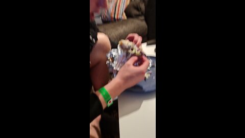 Sexy drunk guy eats kebab late at night