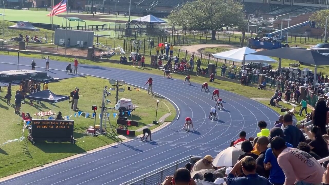 National High School Record, Boys 4x100, 38.92s!