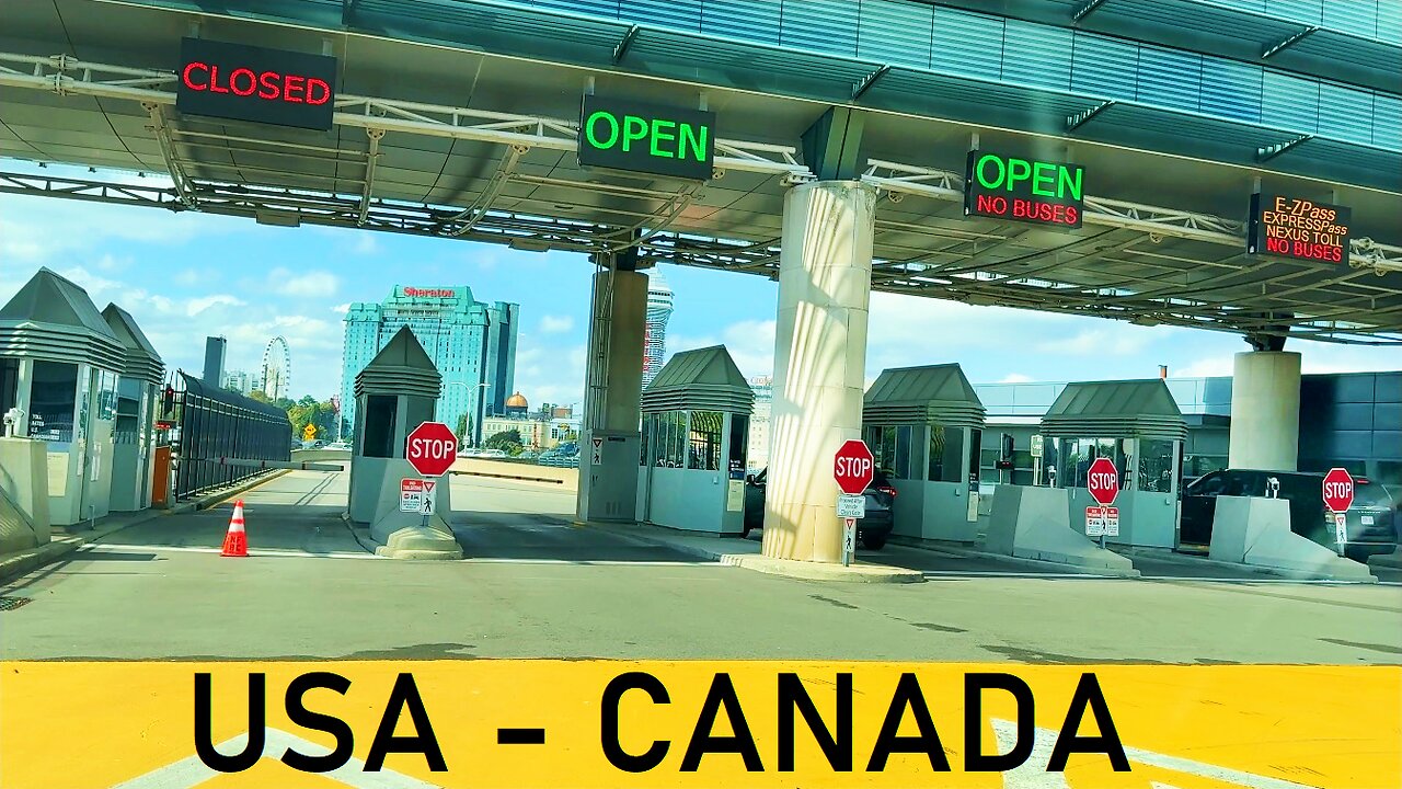 Crossing USA Canada Border in Niagara Falls by Car