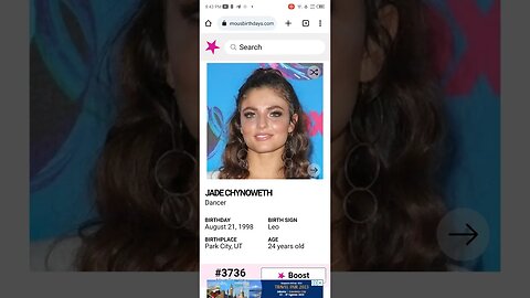 HAPPY 24 BIRTHDAY JADE CHYNOWETH Dancer