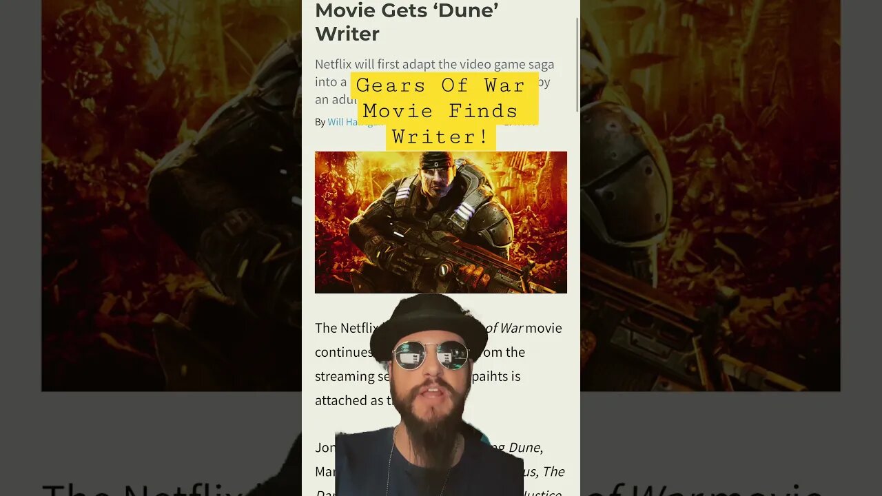 Netflix Movie Adaptation “Gears Of War” Finds Its WRITER! Dune Movie Writer #Shorts