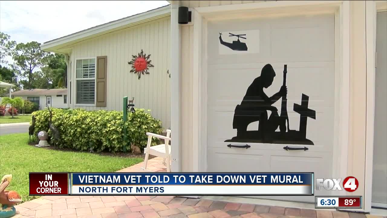 HOA: Vietnam veteran must remove mural honoring vets