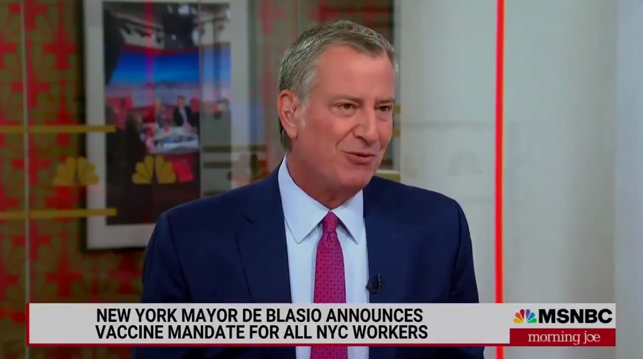 De Blasio: “If you choose not to (get vaccinated), you have the right to go on unpaid leave