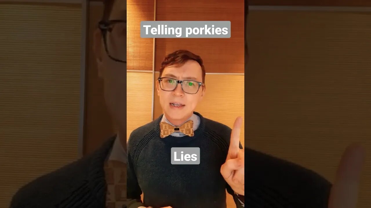 Telling porkies with English Teacher Charles #shorts #english