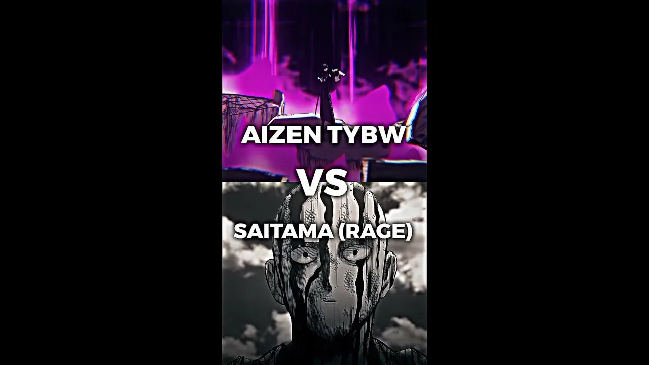 Aizen (TYBW) vs Saitama Manga who is stronger ? #shorts#anime#aizen#saitama#bleach#tybw#onepunchman