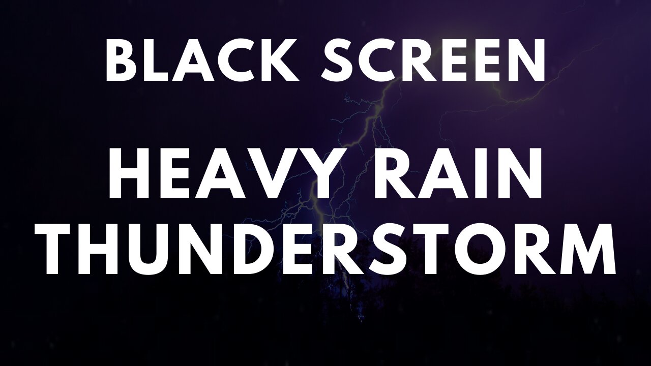 Heavy Rain thunderstorm sounds to sleep in 3 minutes | No more Insomnia, stress relief, rainy night