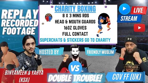 P1 MAIN EVENT Charity Boxing Fight. Clear Footage.