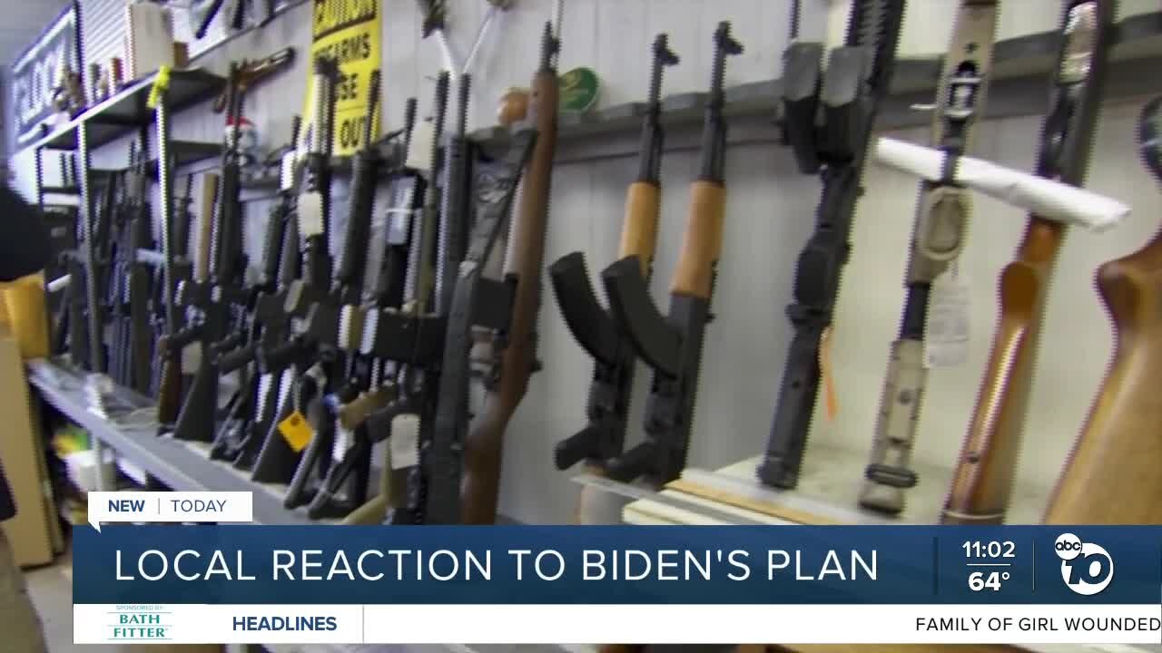 San Diego groups react to Biden gun control plan