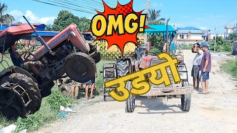 धान रोप्दा भयो बिजोग | बारीबाट आउन खोजेन ट्रयाक्टर#videos#tranding#viral sourav joshidaily vlogger