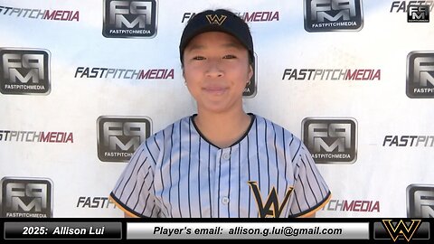 2025 Allison Lui 4.0 GPA - Pitcher and Outfielder Softball Recruiting Skills Vídeo - Warrior Academy