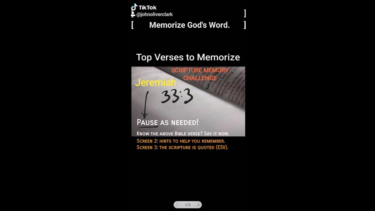 Top Verses To Memorize, Jeremiah 33:3